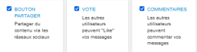 Boutons apparaissant